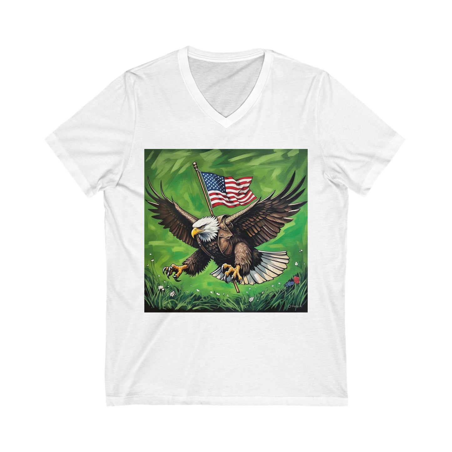 Unisex Jersey Short Sleeve V-Neck Tee