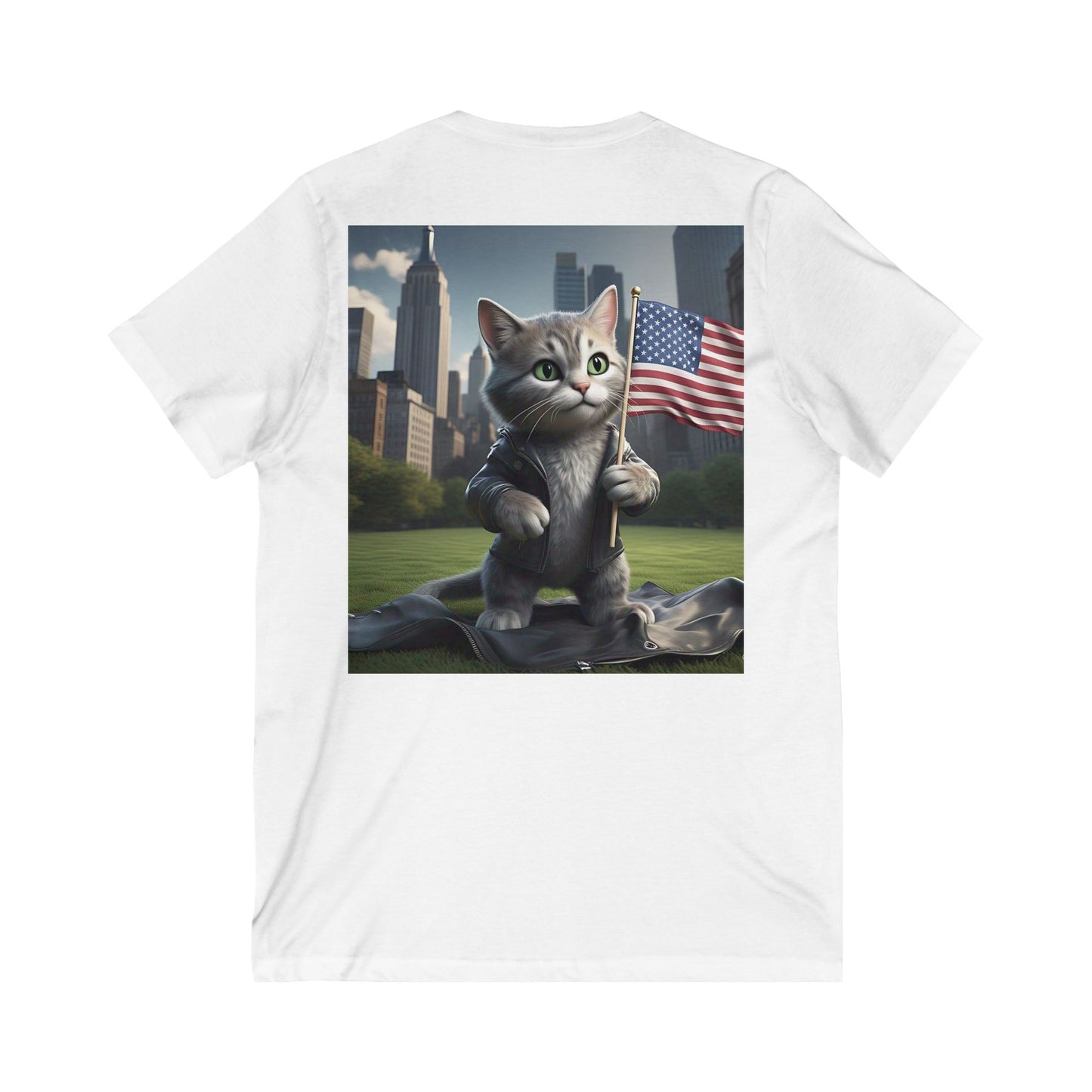Unisex Jersey Short Sleeve V-Neck Tee